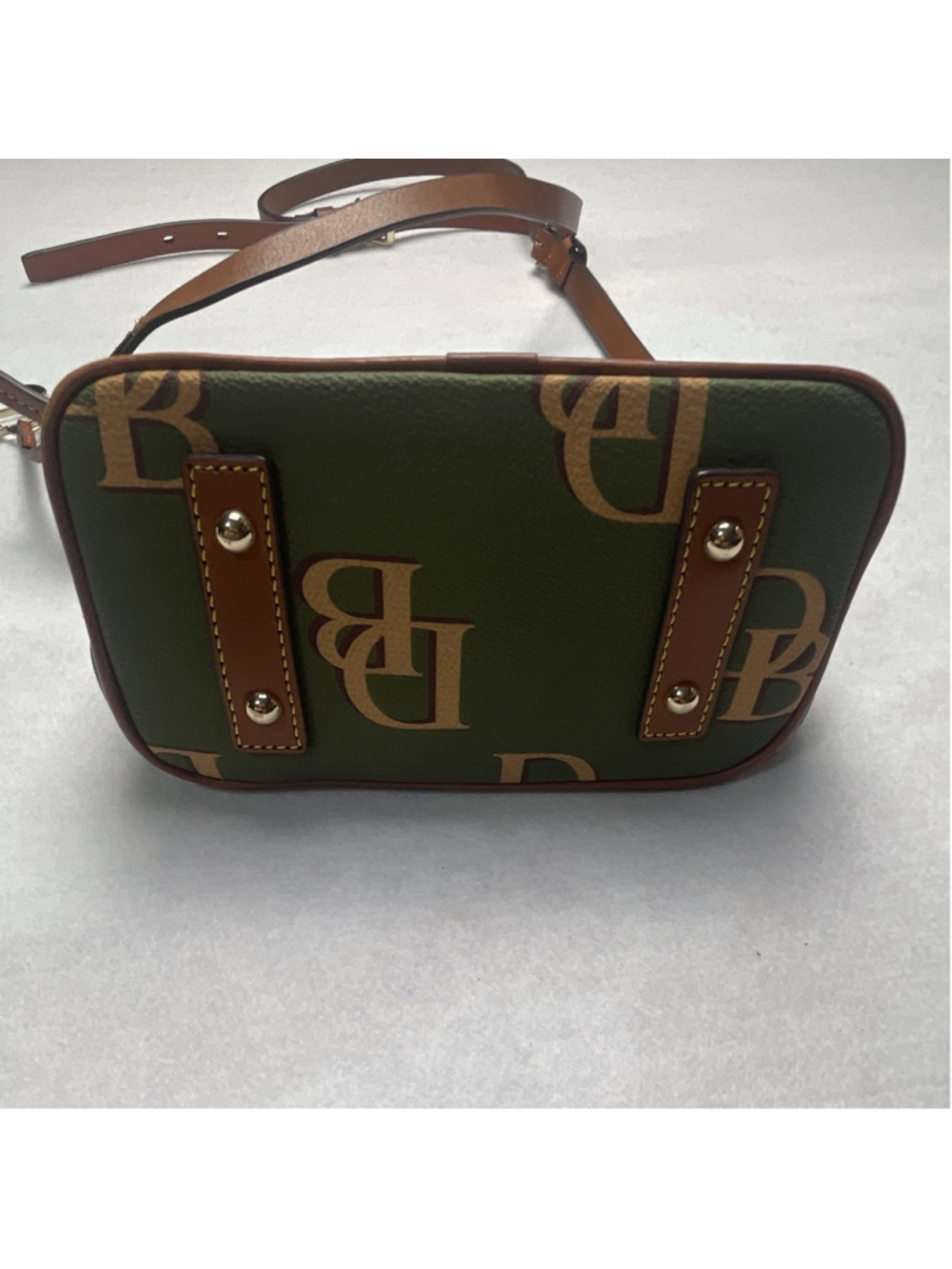 Dooney & Bourke Green DB Logo Crossbody Bag Zip, Detachable Strap, Small - Picture 4 of 7